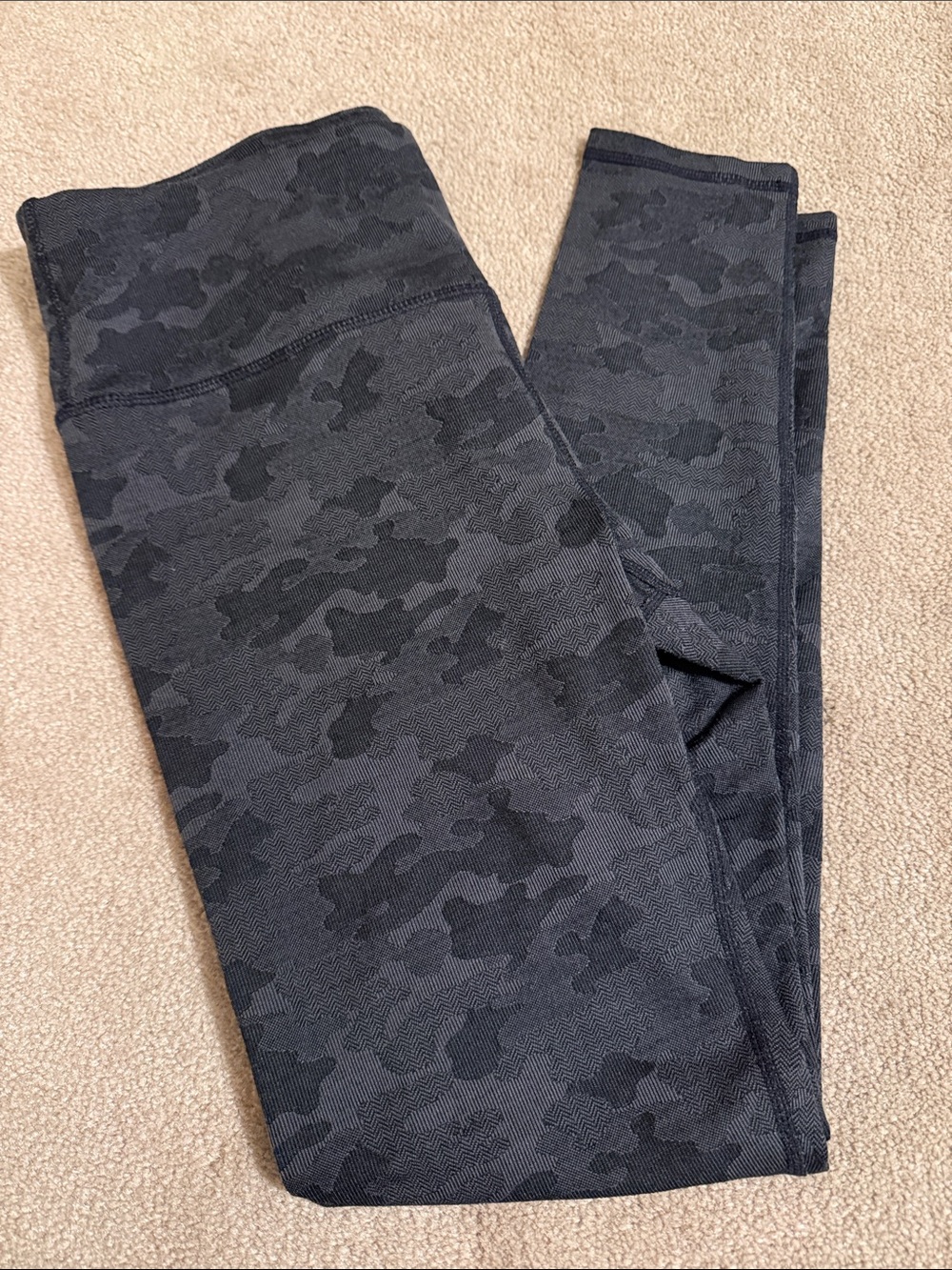 Women’s High-Waist Black Camo Leggings